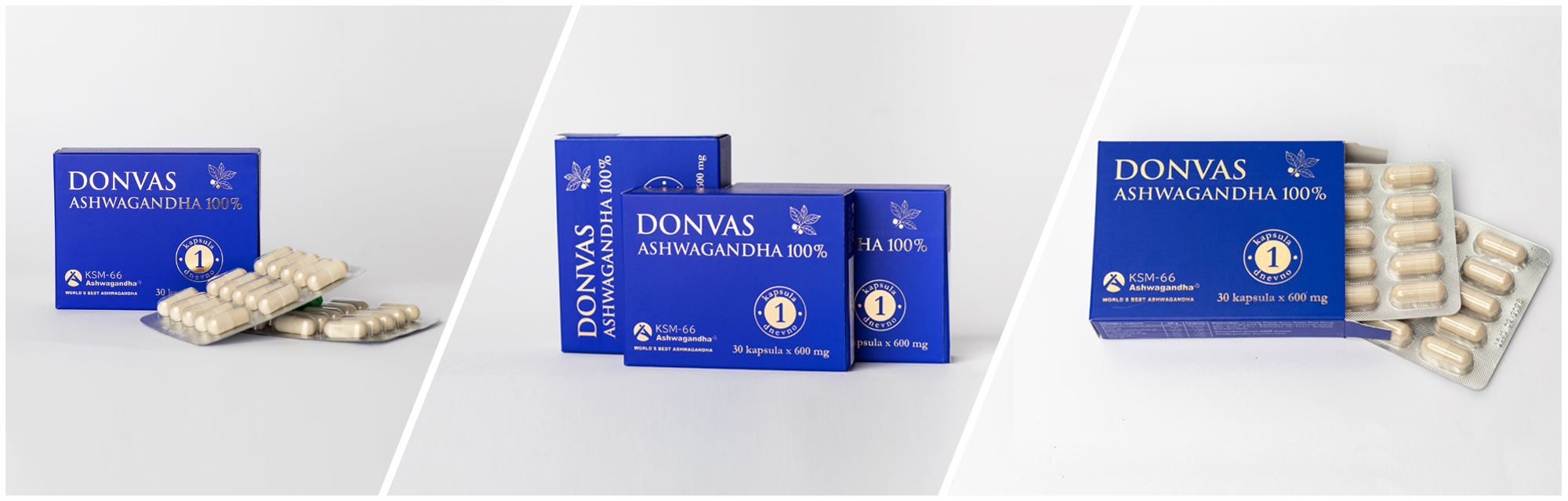 ASHWAGANDHA 100% DONVAS®, 30 kapsula, dodatak ishrani