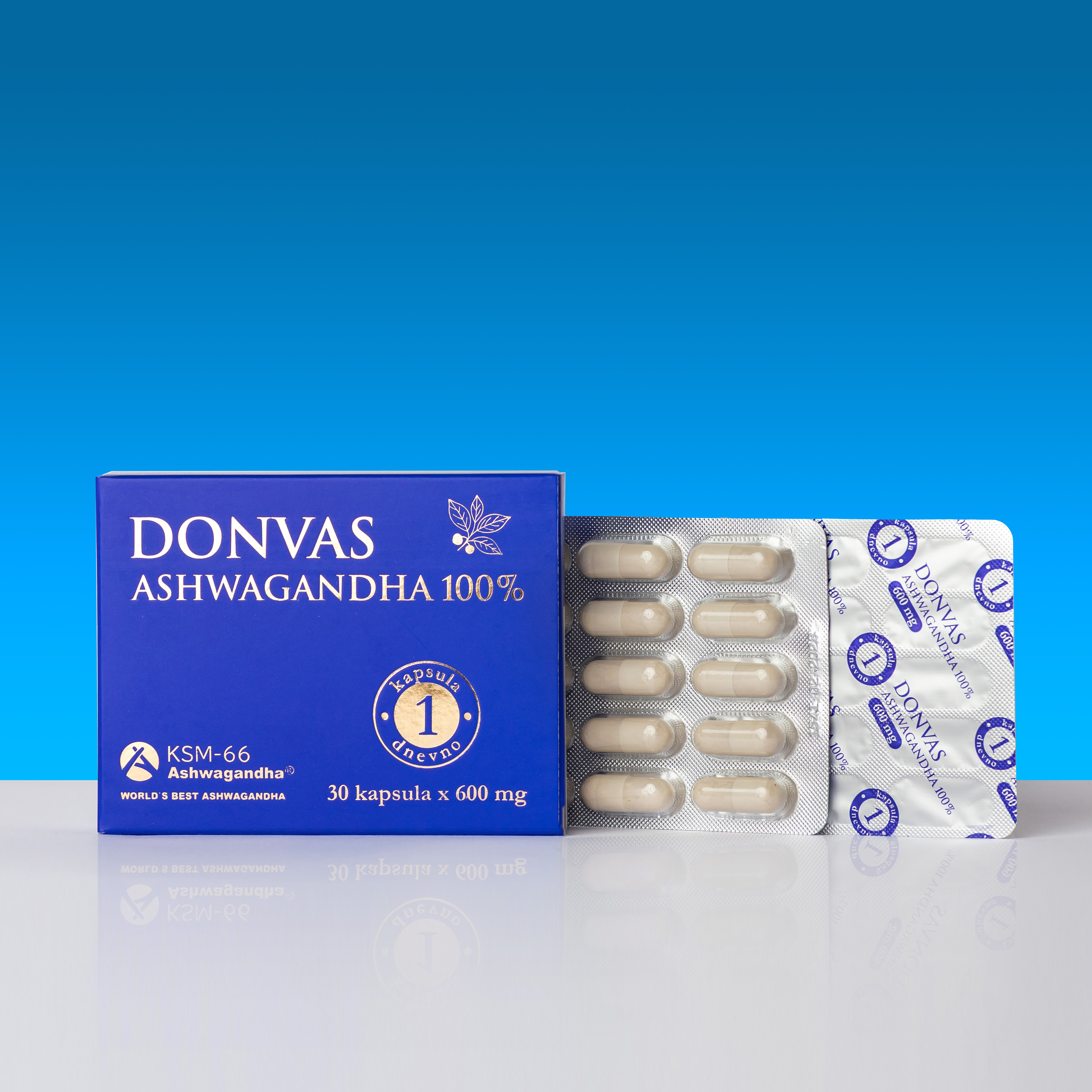 ASHWAGANDHA 100% DONVAS®, 30 capsules, nutritional supplement