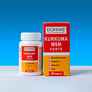 CURCUMA MSM forte DONVAS®, 60 capsules, nutritional supplement